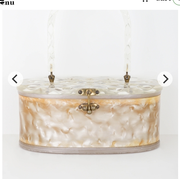 VINTAGE, CREAM, WILARDY LUCITE PURS, MID CENTURY ,VERY RARE. - Picture 1 of 6